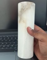 Whisper of Stone – Handcrafted Onyx Cylinder Pendant Light