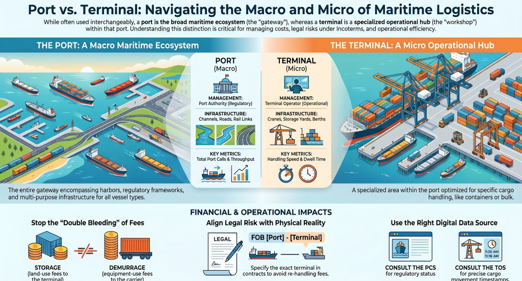 Maritime Logistics Port Vs. Terminal